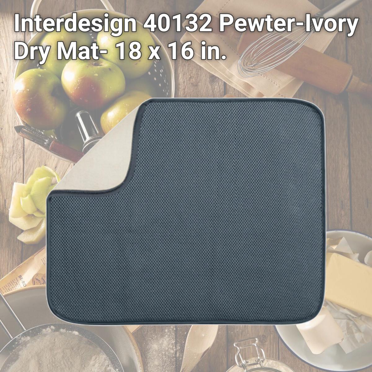 Picture of Interdesign 40132 Pewter-Ivory Dry Mat- 18 x 16 in.