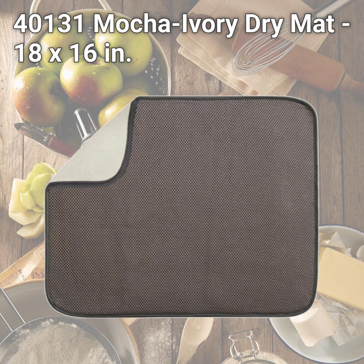 Picture of Interdesign 40131 Mocha-Ivory Dry Mat - 18 x 16 in.