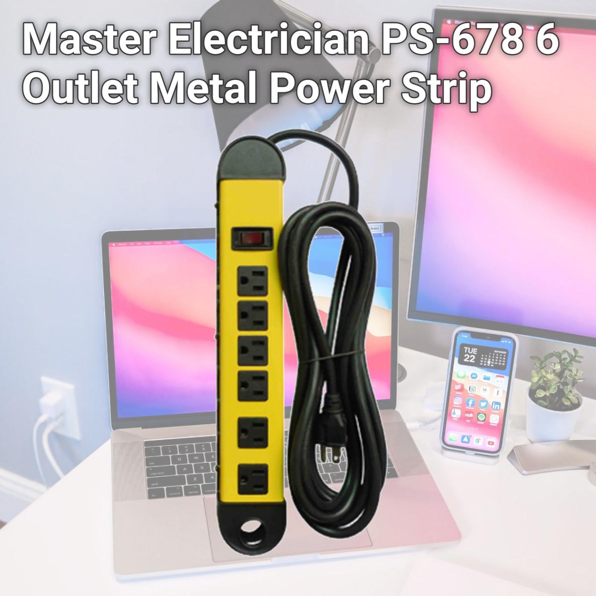 Picture of Master Electrician PS-678 6 Outlet Metal Power Strip