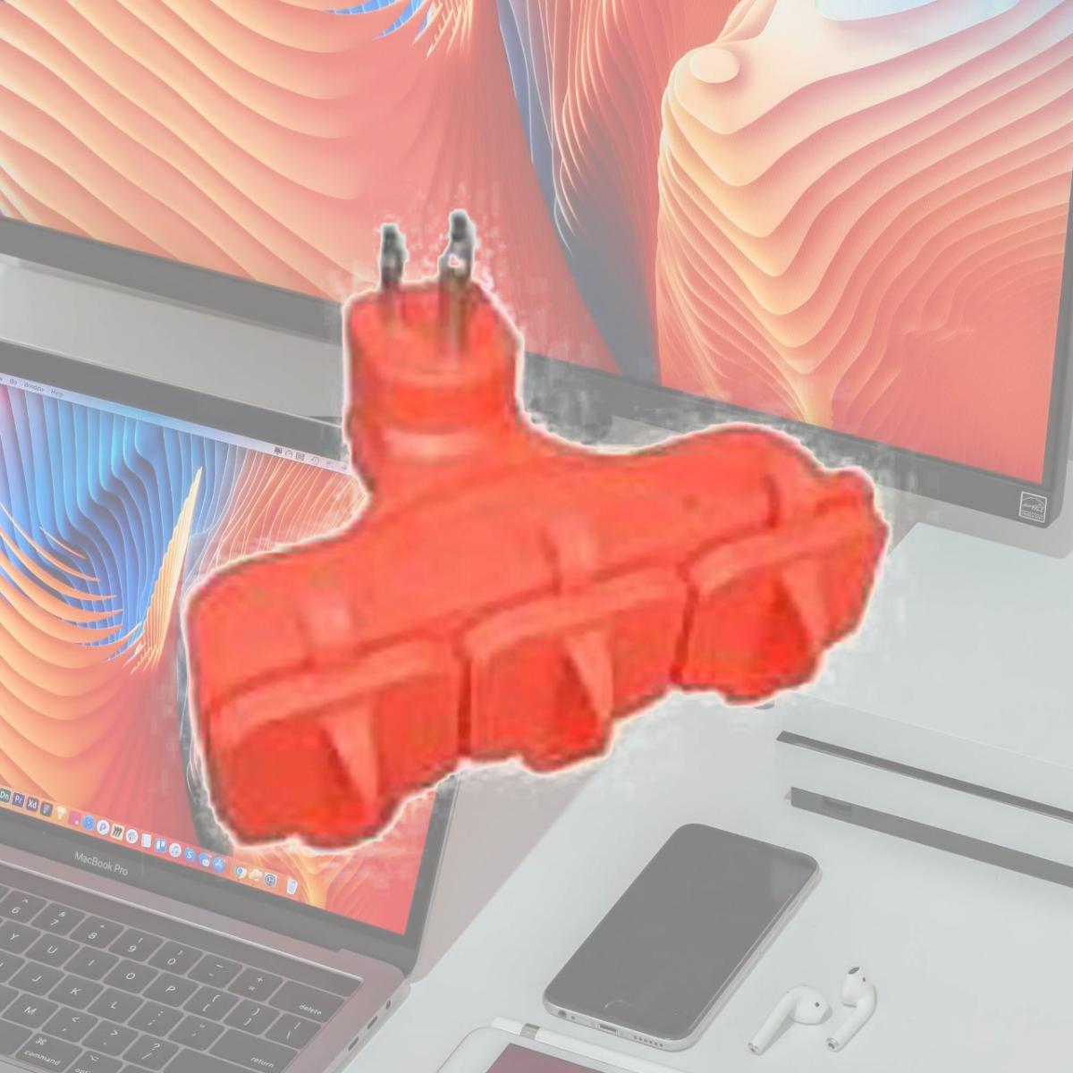 Picture of Master Electrician KAB-3FLU-ORG Orange 3 Outlet Heavy Duty Grounded Outdoor Adapter