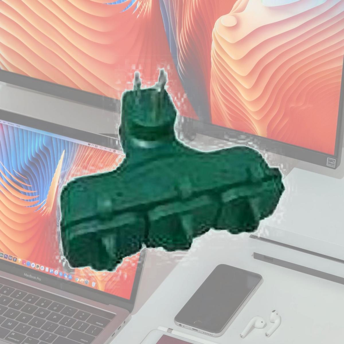 Picture of Master Electrician KAB-3FLU Green 3 Outlet Heavy Duty Outdoor Adapter