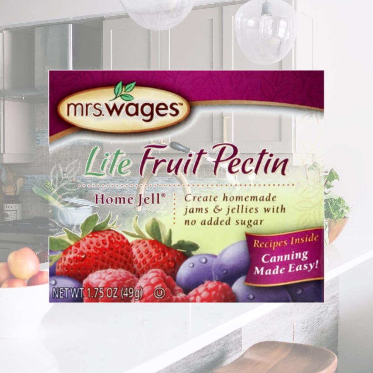 Picture of Mrs. Wages W595-H3425 1.75 oz. Lite Home Jell Fruit Pectin Counting Seasoning