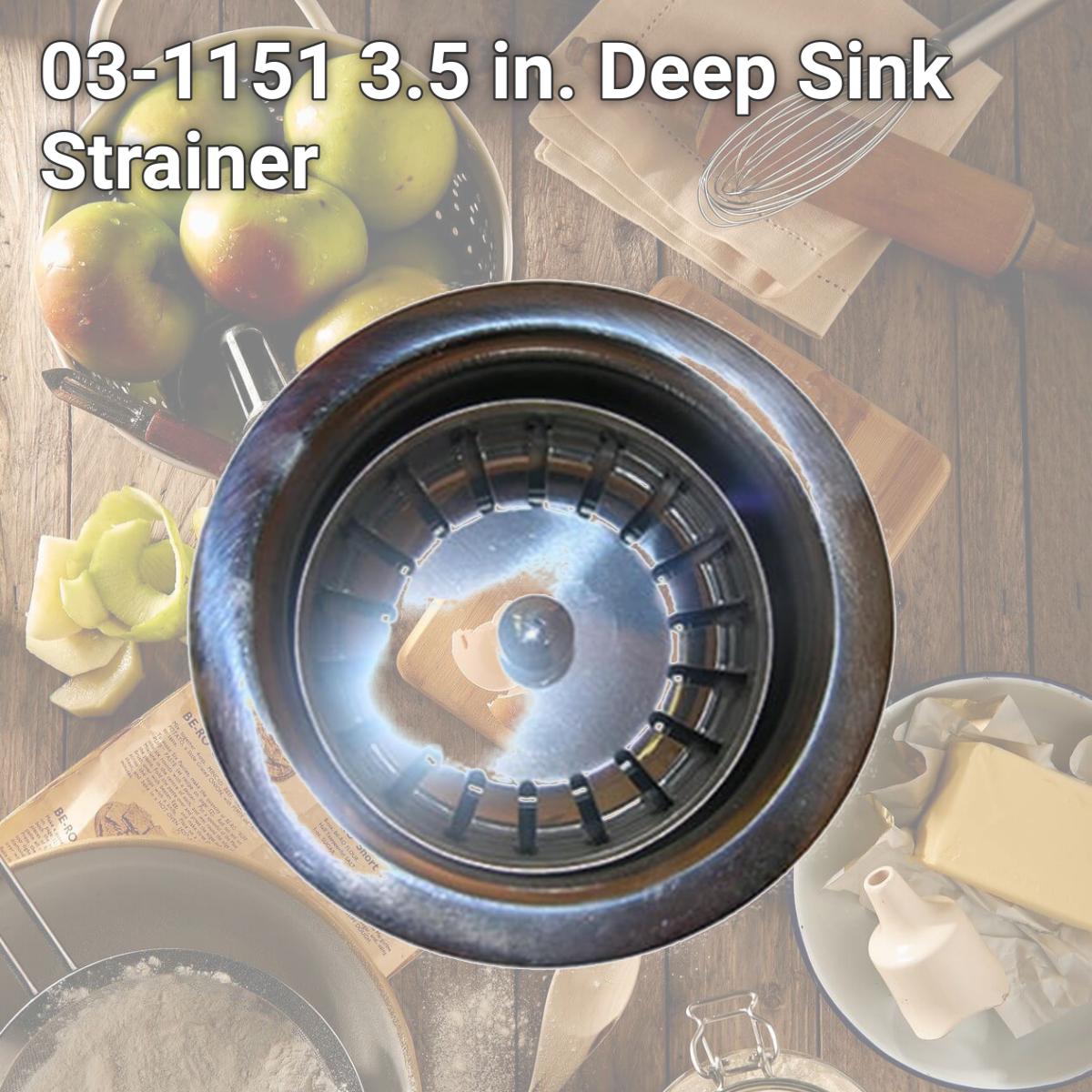 Picture of Larsen Supply 03-1151 3.5 in. Deep Sink Strainer