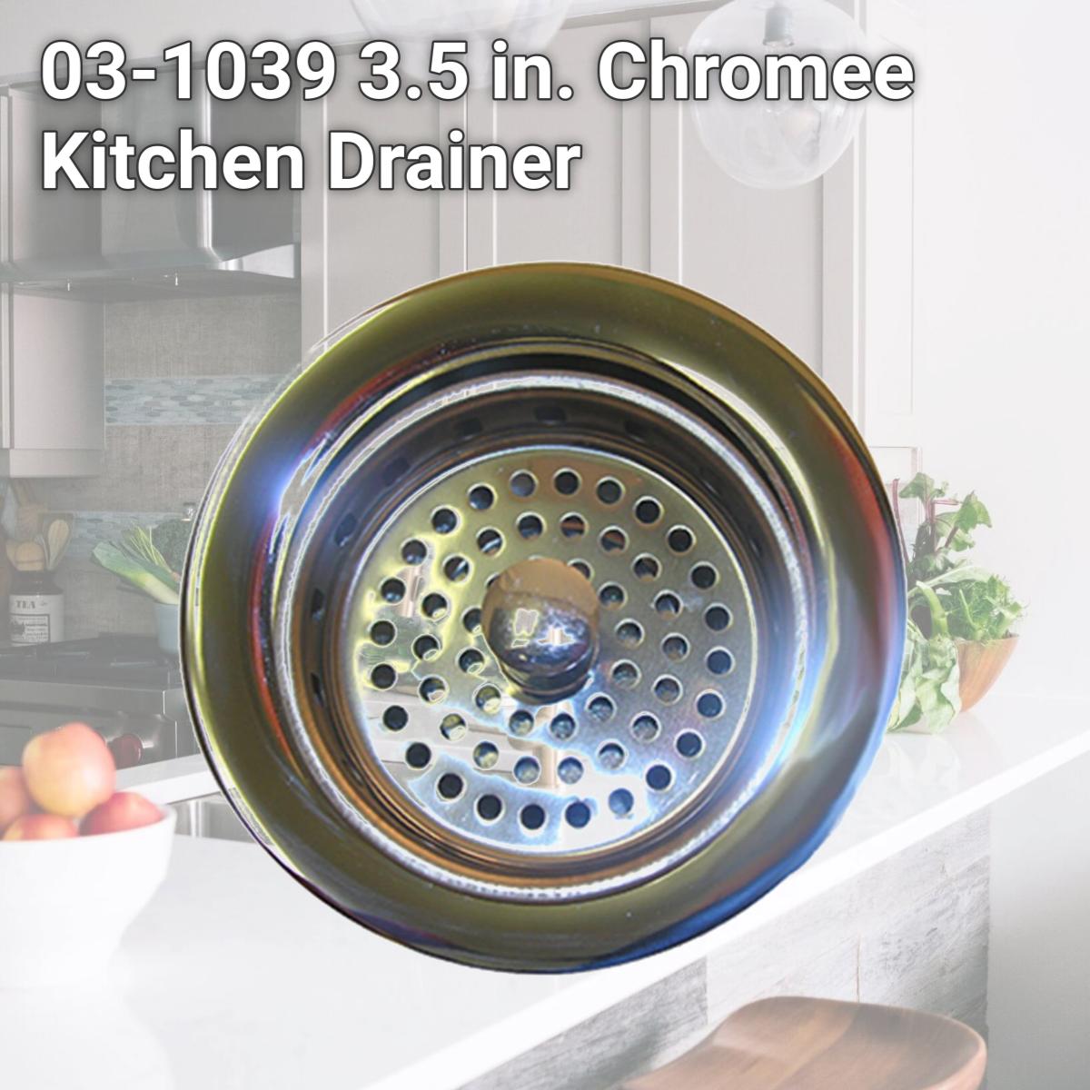 Picture of Larsen Supply 03-1039 3.5 in. Chromee Kitchen Drainer