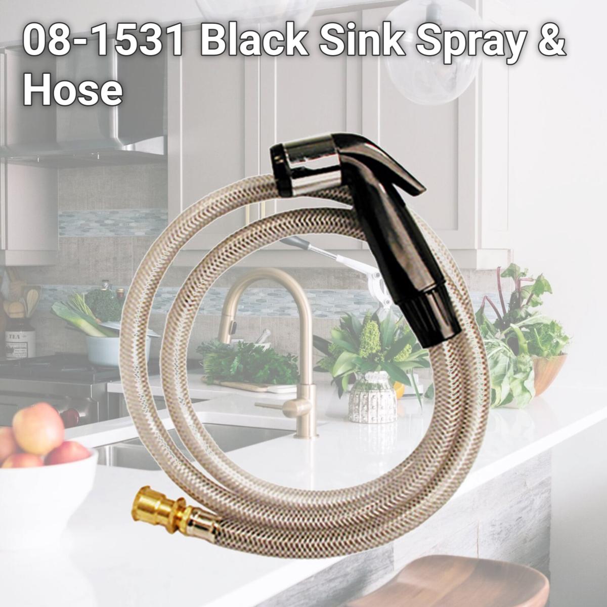 Picture of Larsen Supply 08-1531 Black Sink Spray & Hose