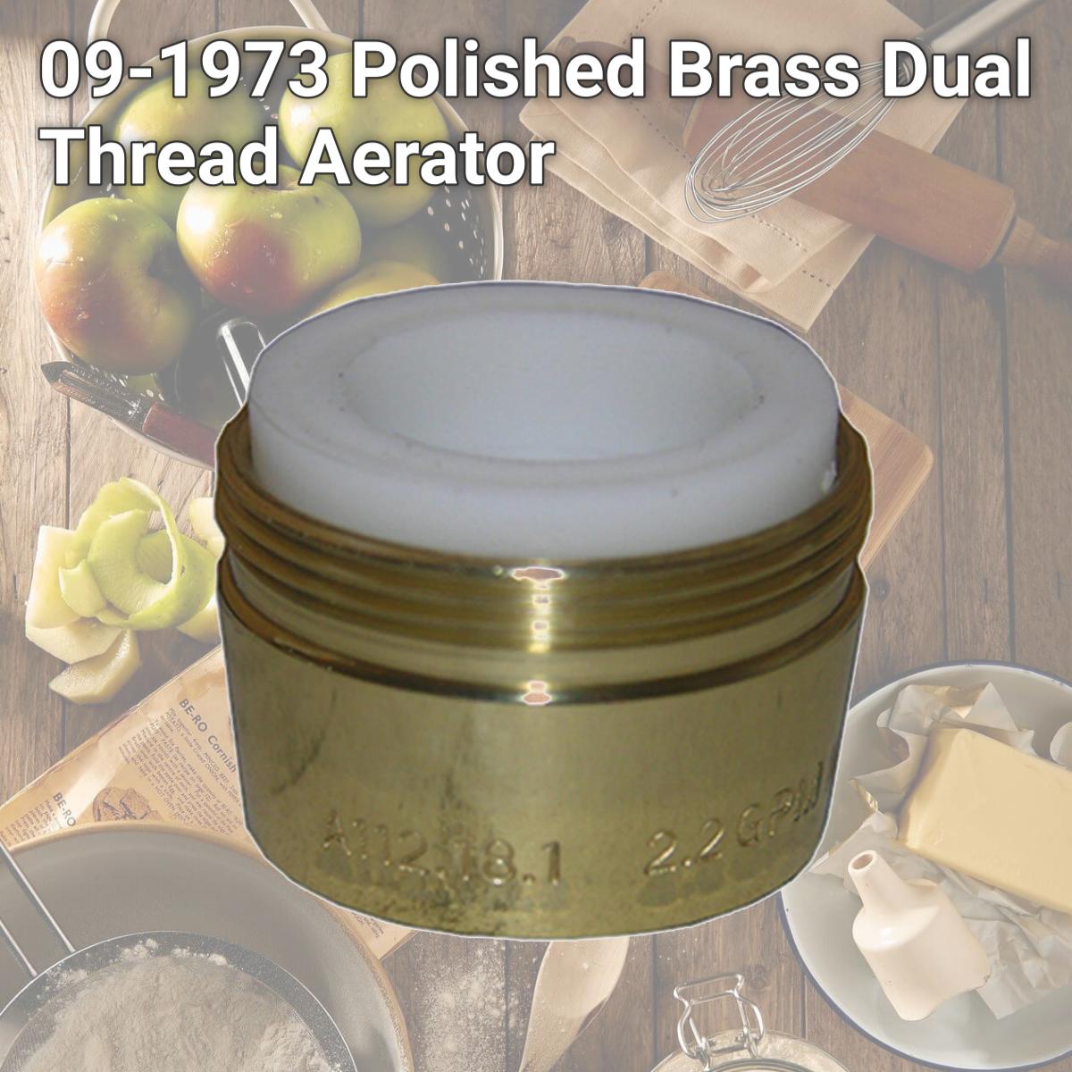 Picture of Larsen Supply 09-1973 Polished Brass Dual Thread Aerator