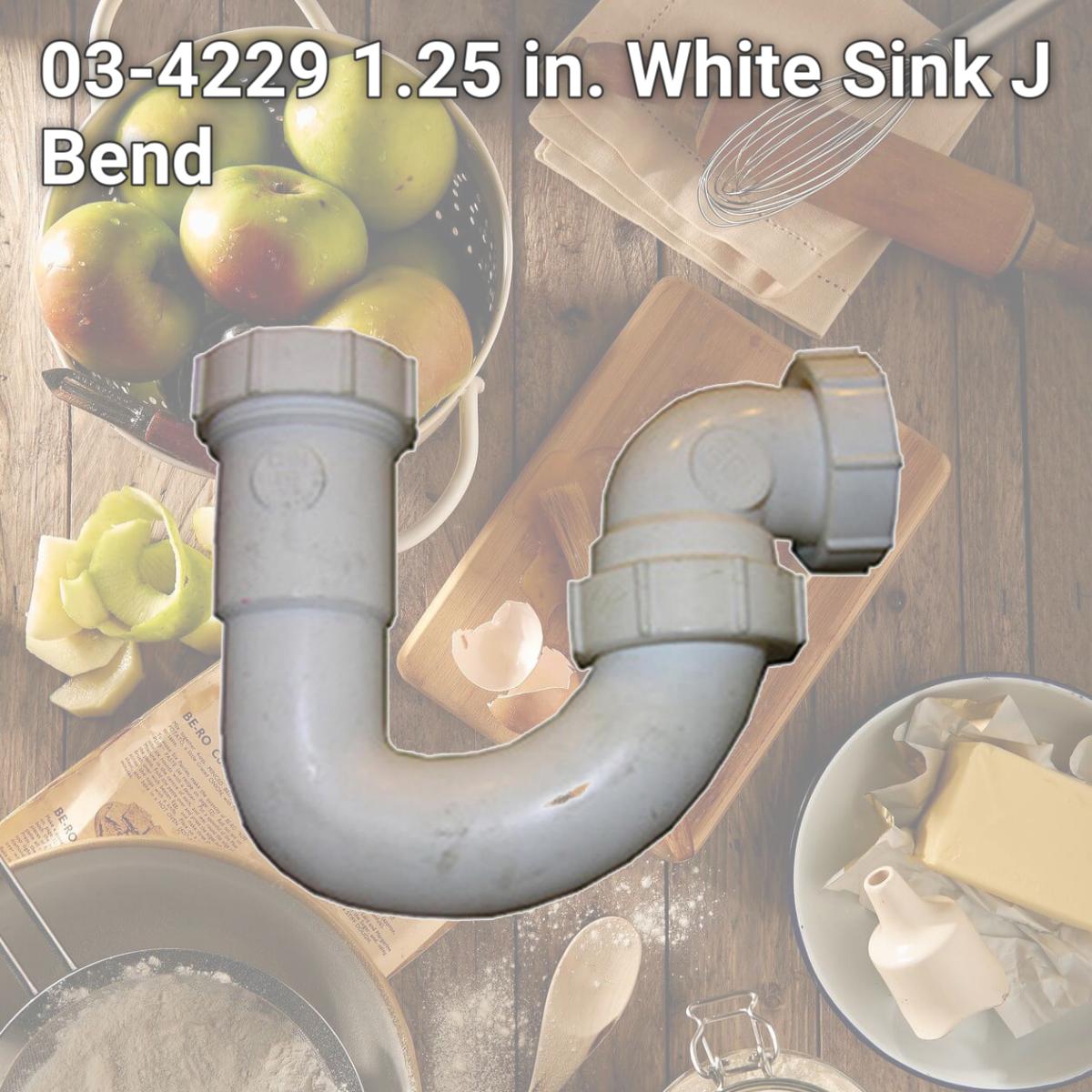 Picture of Larsen Supply 03-4229 1.25 in. White Sink J Bend