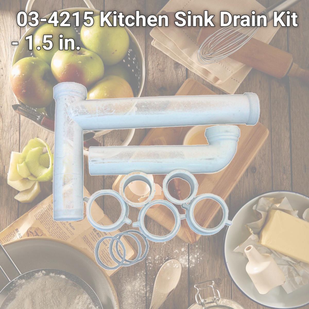 Picture of Larsen Supply 03-4215 Kitchen Sink Drain Kit - 1.5 in.