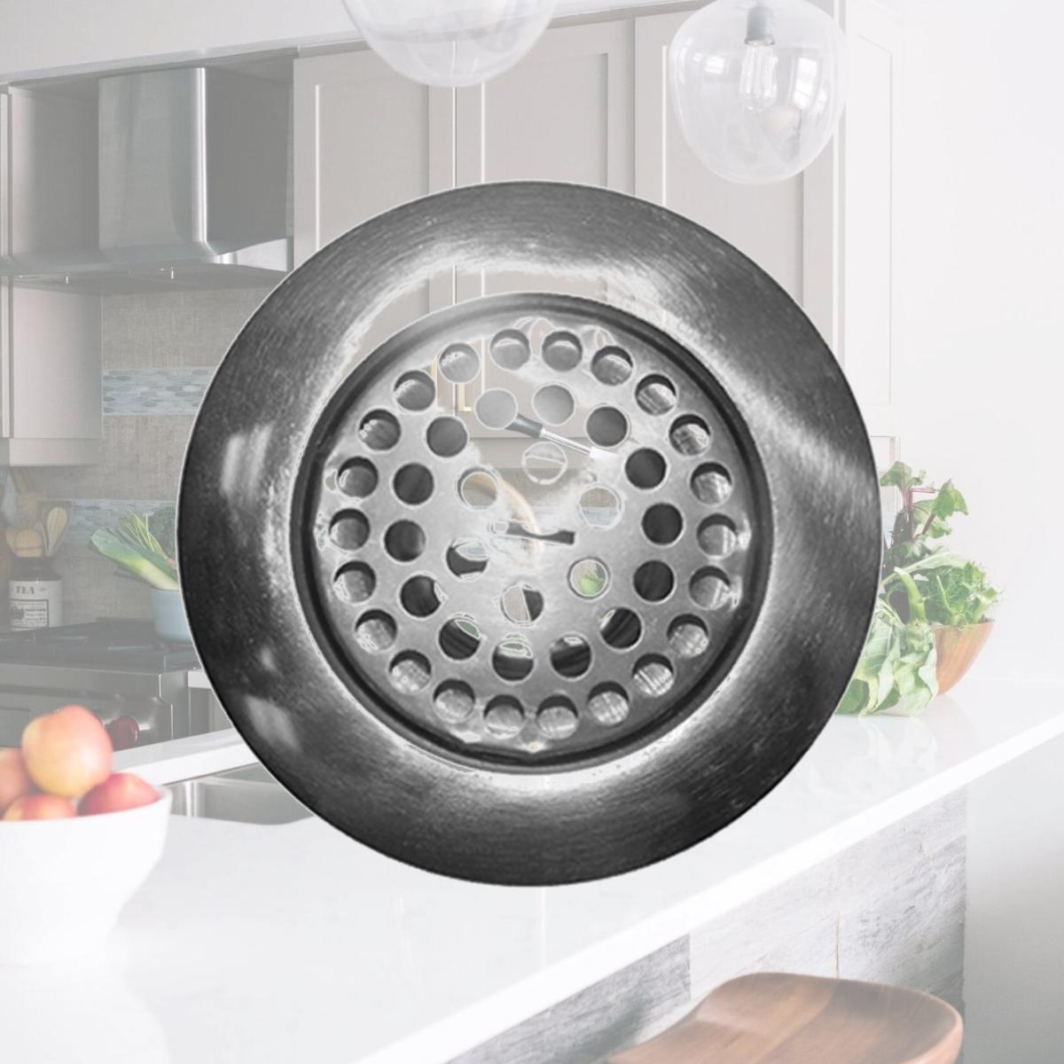 Picture of Larsen Supply 03-1073 Flat Top Kitchen Sink Strainer - 3.5 in.
