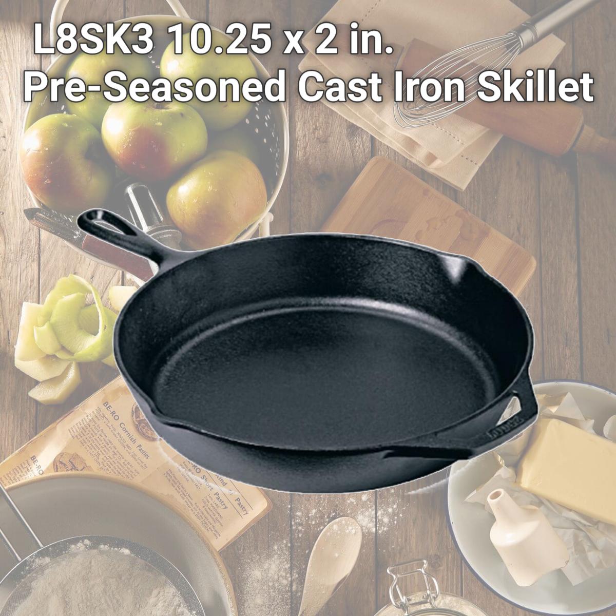 Picture of Lodge Mfg L8SK3 10.25 x 2 in. Pre-Seasoned Cast Iron Skillet