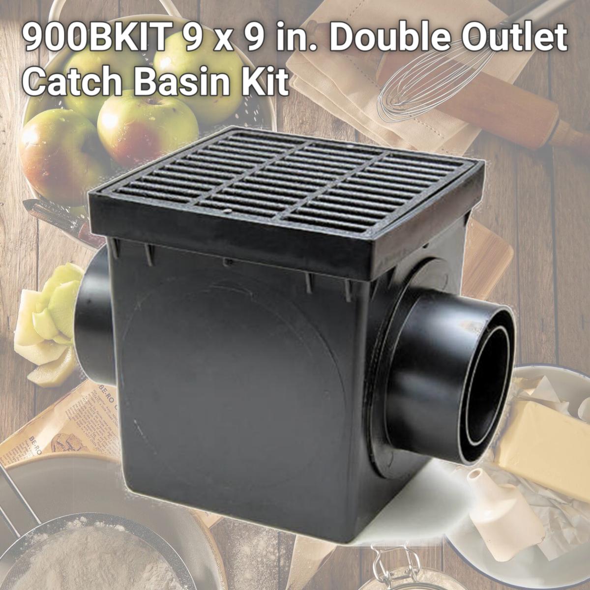 Picture of NDS 900BKIT 9 x 9 in. Double Outlet Catch Basin Kit