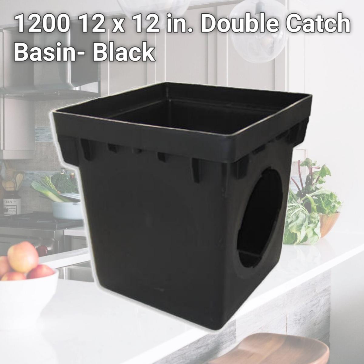 Picture of NDS 1200 12 x 12 in. Double Catch Basin- Black