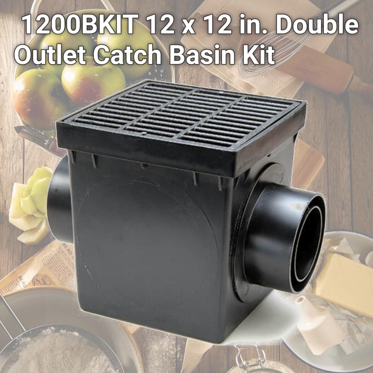 Picture of NDS 1200BKIT 12 x 12 in. Double Outlet Catch Basin Kit