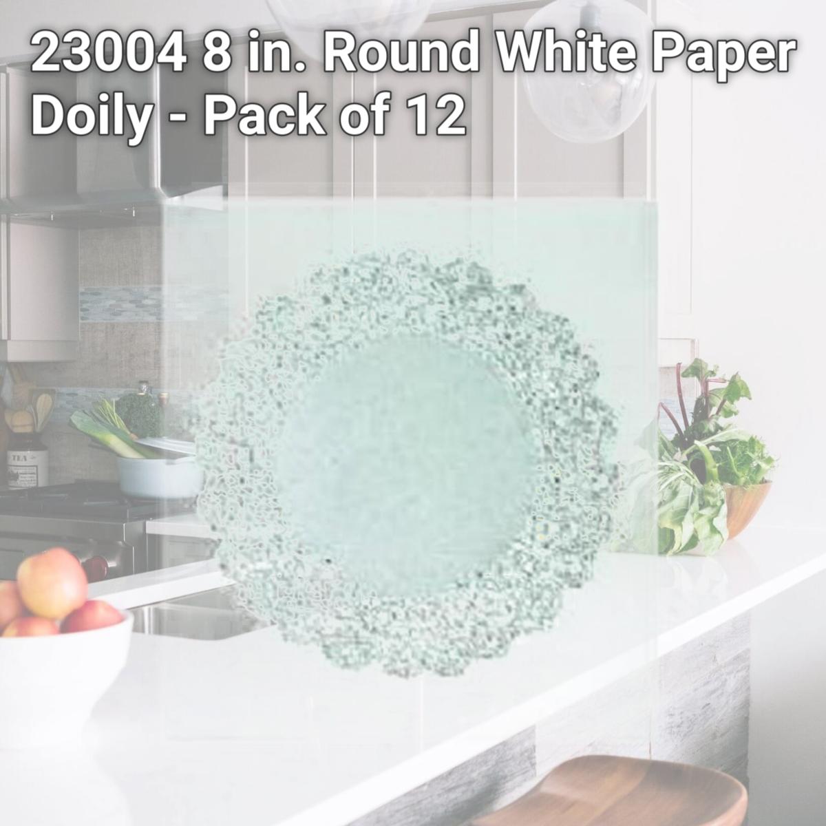 Picture of Royal Consumer Products 23004 8 in. Round White Paper Doily -  Pack of 12