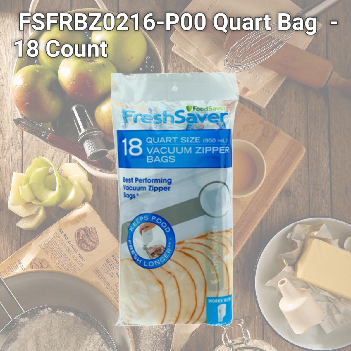 Picture of FoodSaver FSFRBZ0216-P00 Quart Bag FoodSaver - 18 Count