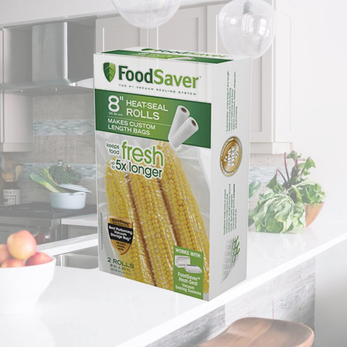 Picture of FoodSaver FSFSBF0526-P00 8 in. x 15 ft. FoodSaver Roll - 2 Pack