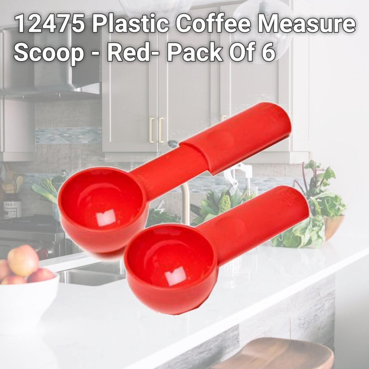 Picture of Bradshaw 12475 Plastic Coffee Measure Scoop - Red- Pack Of 6