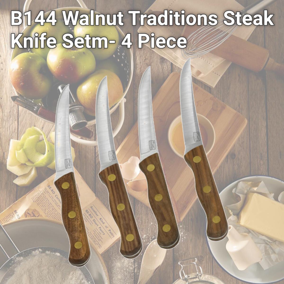 Picture of Chicago Cutlery B144 Walnut Traditions Steak Knife Setm- 4 Piece
