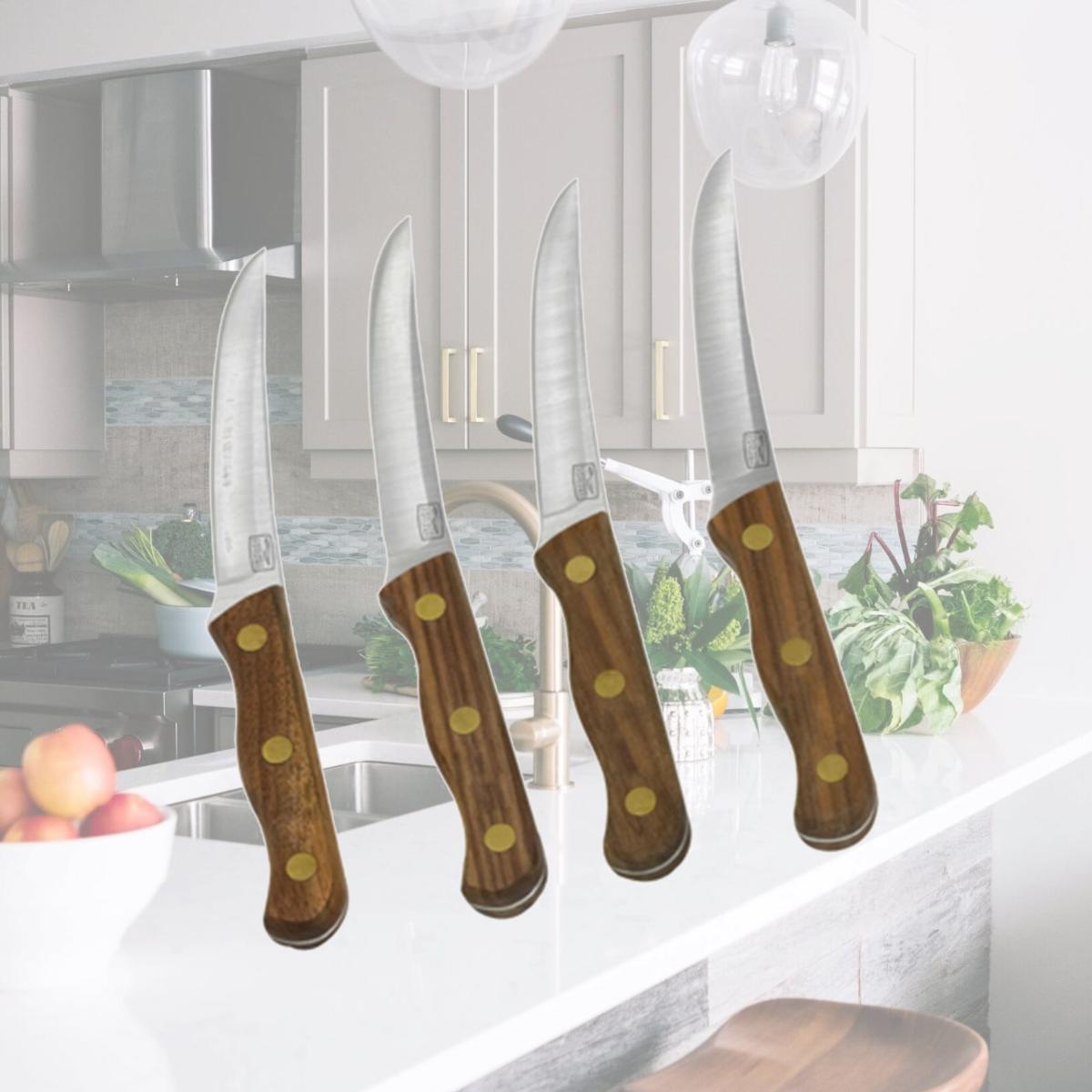 Picture of Chicago Cutlery B144 Walnut Traditions Steak Knife Setm- 4 Piece