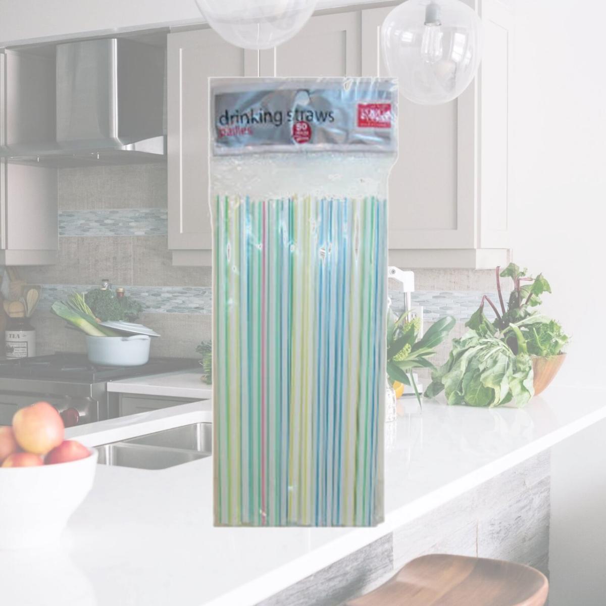 Picture of Bradshaw 24990 50 Count White Jumbo Straws- Pack of 6