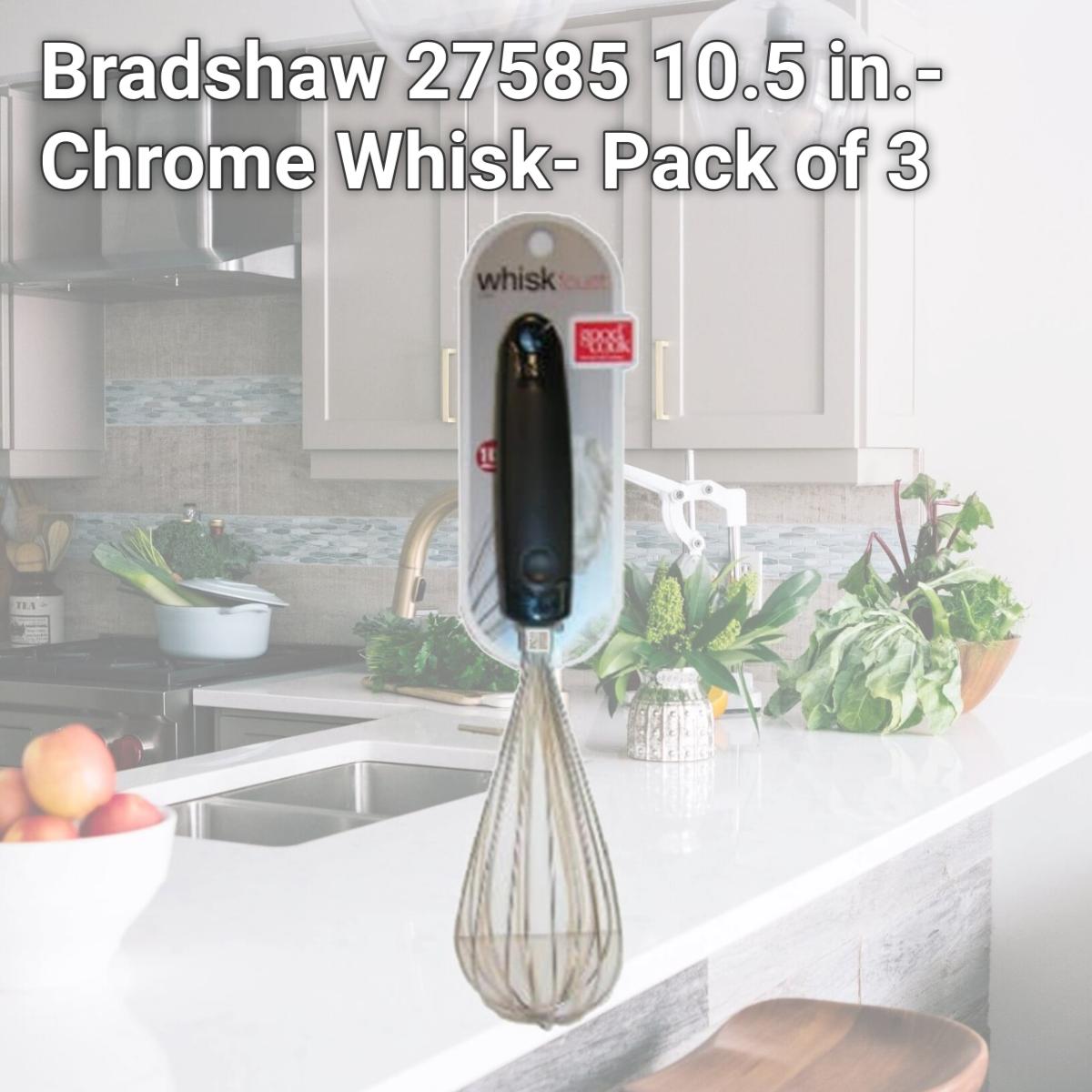 Picture of Bradshaw 27585 10.5 in.- Chrome Whisk- Pack of 3