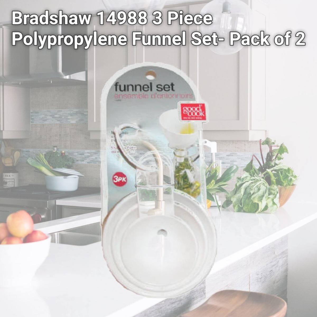 Picture of Bradshaw 14988 3 Piece Polypropylene Funnel Set- Pack of 2