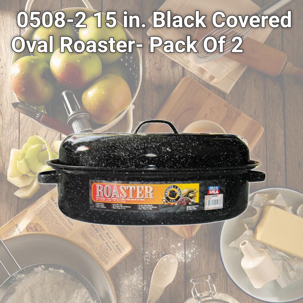 Picture of Granite Ware 0508-2 15 in. Black Covered Oval Roaster- Pack Of 2