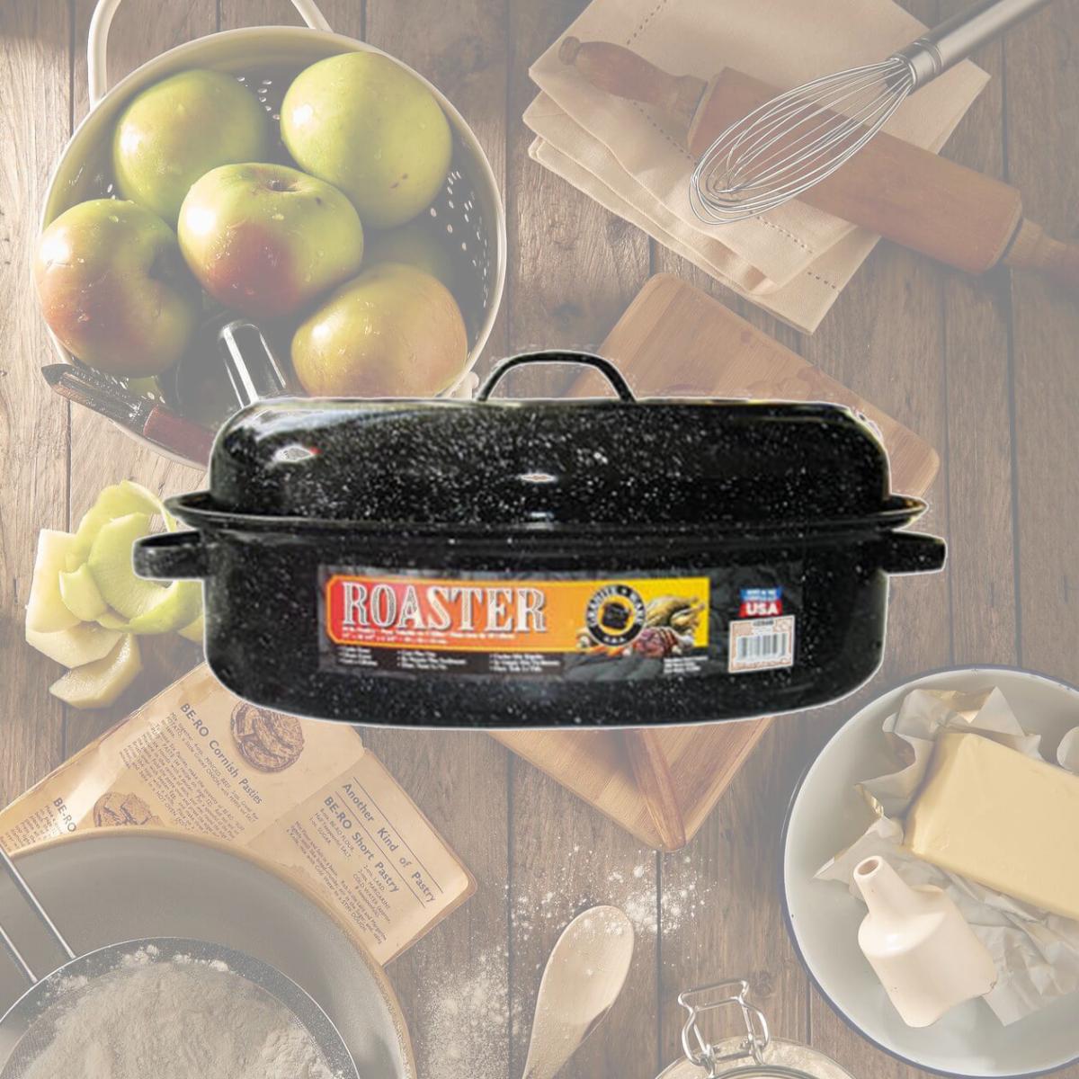 Picture of Granite Ware 0508-2 15 in. Black Covered Oval Roaster- Pack Of 2