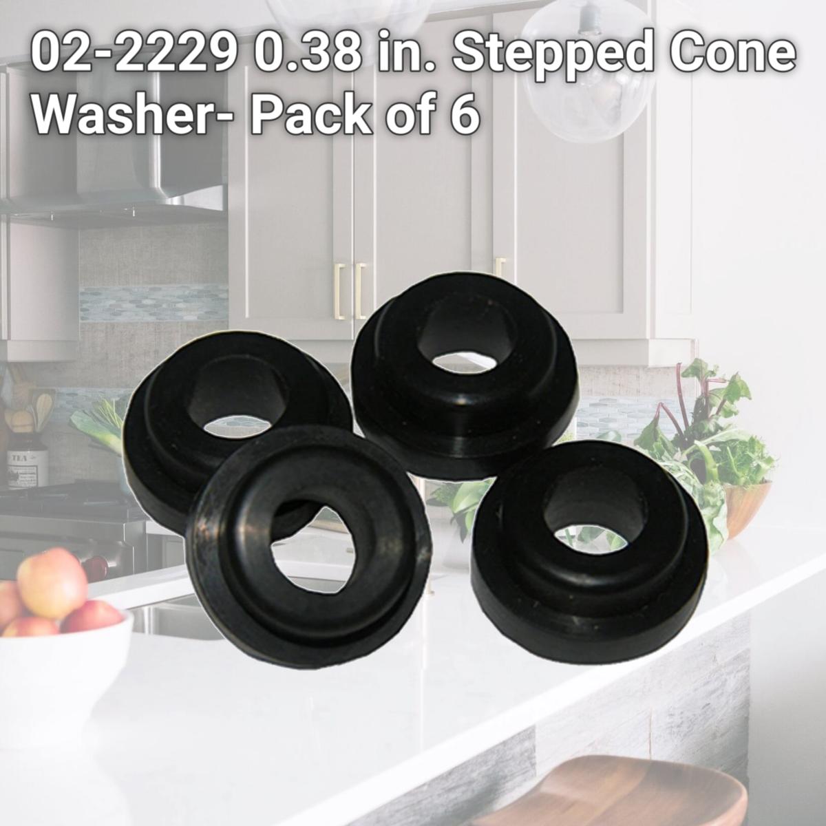 Picture of Larsen Supply 02-2229 0.38 in. Stepped Cone Washer- Pack of 6
