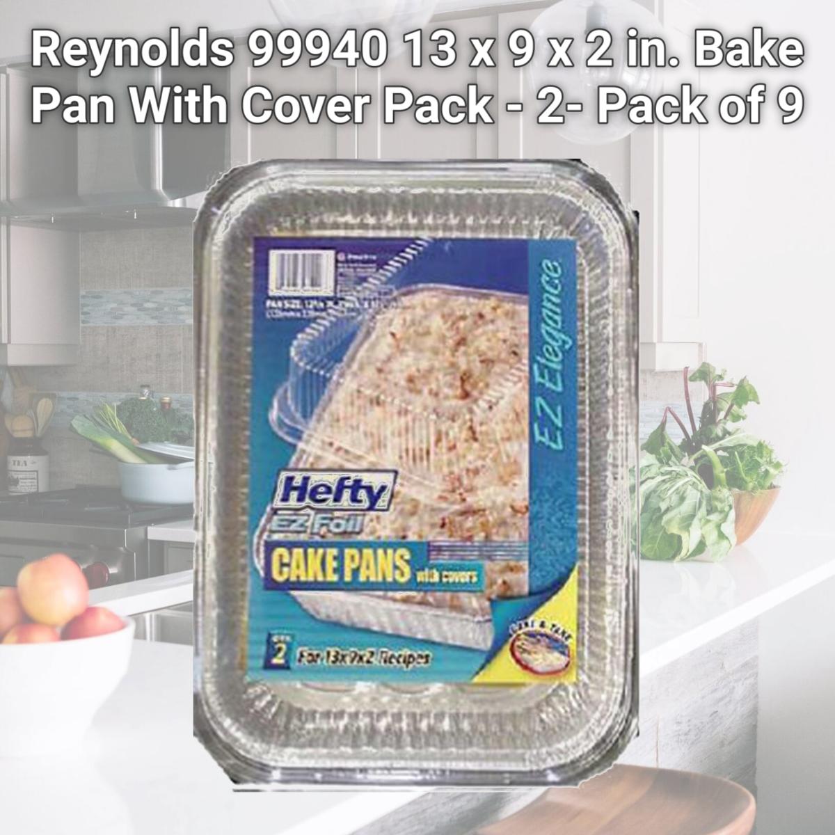 Picture of Reynolds 99940 13 x 9 x 2 in. Bake Pan With Cover Pack - 2- Pack of 9