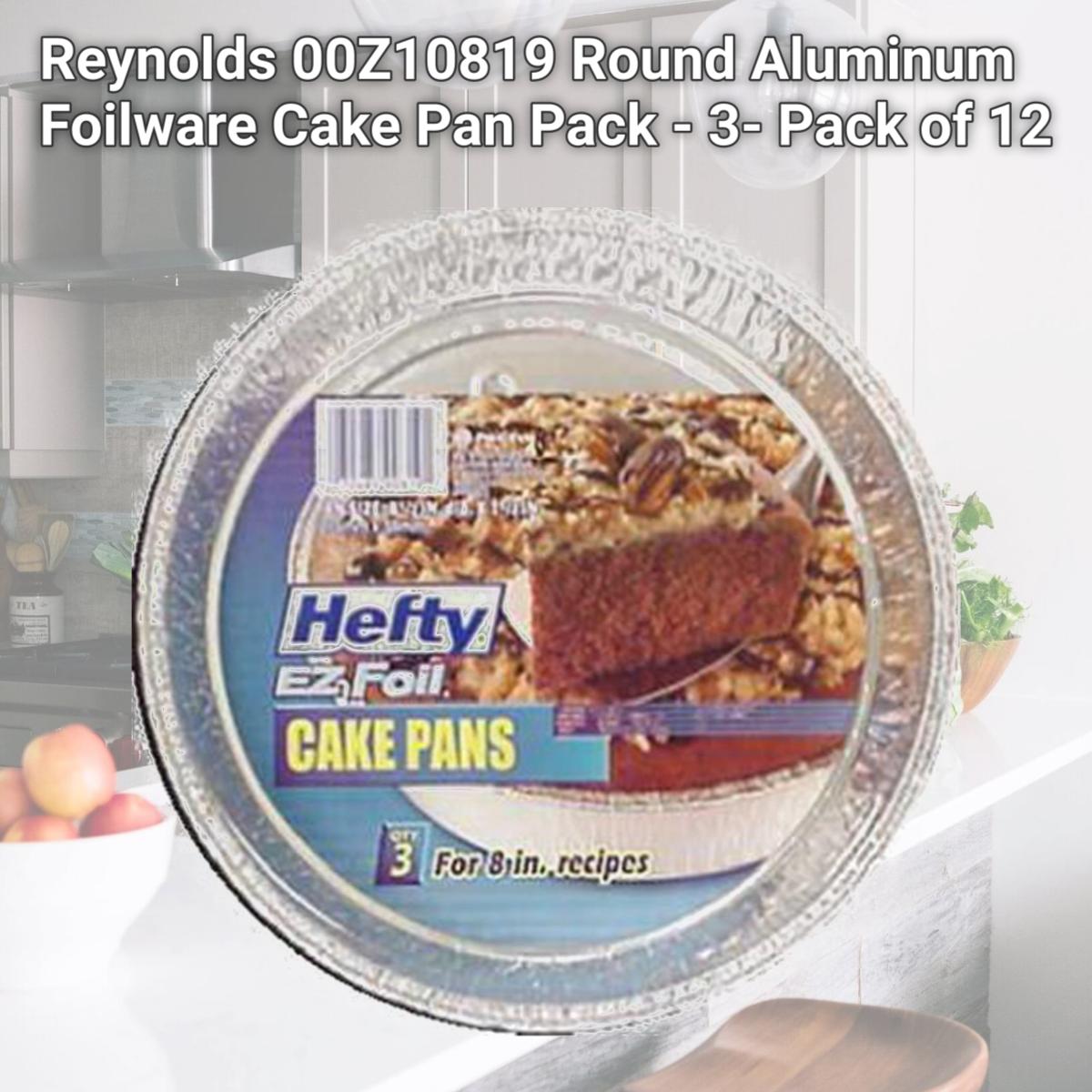 Picture of Reynolds 00Z10819 Round Aluminum Foilware Cake Pan Pack - 3- Pack of 12