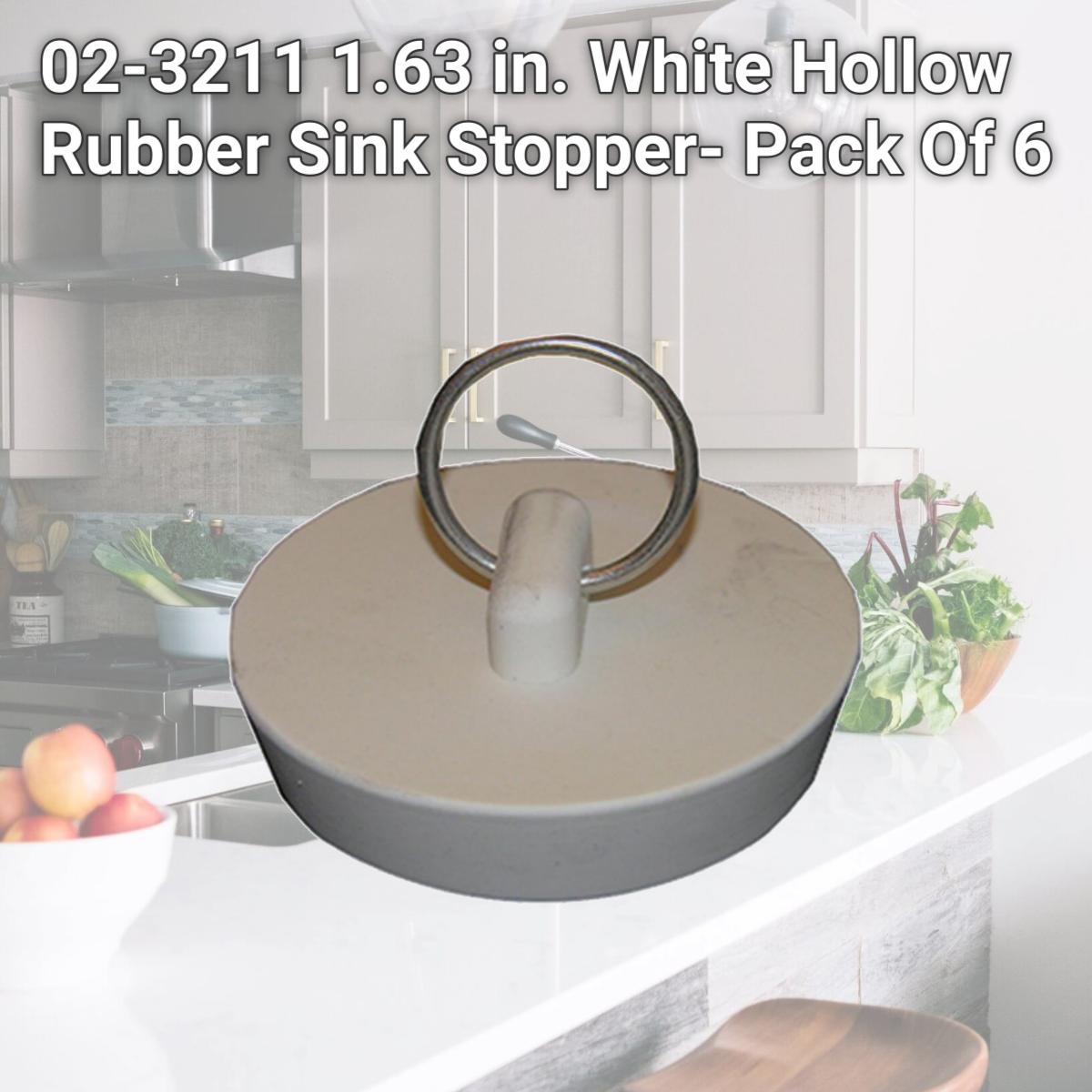 Picture of Larsen Supply 02-3211 1.63 in. White Hollow Rubber Sink Stopper- Pack Of 6