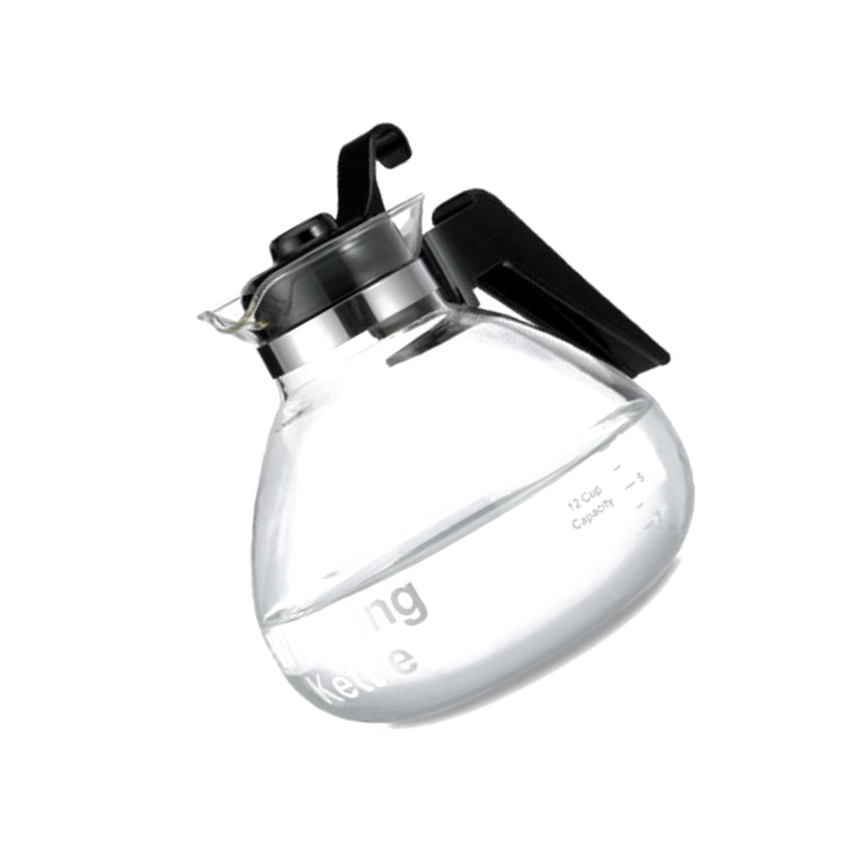 Picture of Medelco WK112 Glass Stove Top Whistling Kettle, 12 Cup, Pack of 4