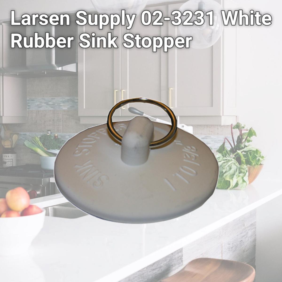 Picture of Larsen Supply 02-3231 White Rubber Sink Stopper