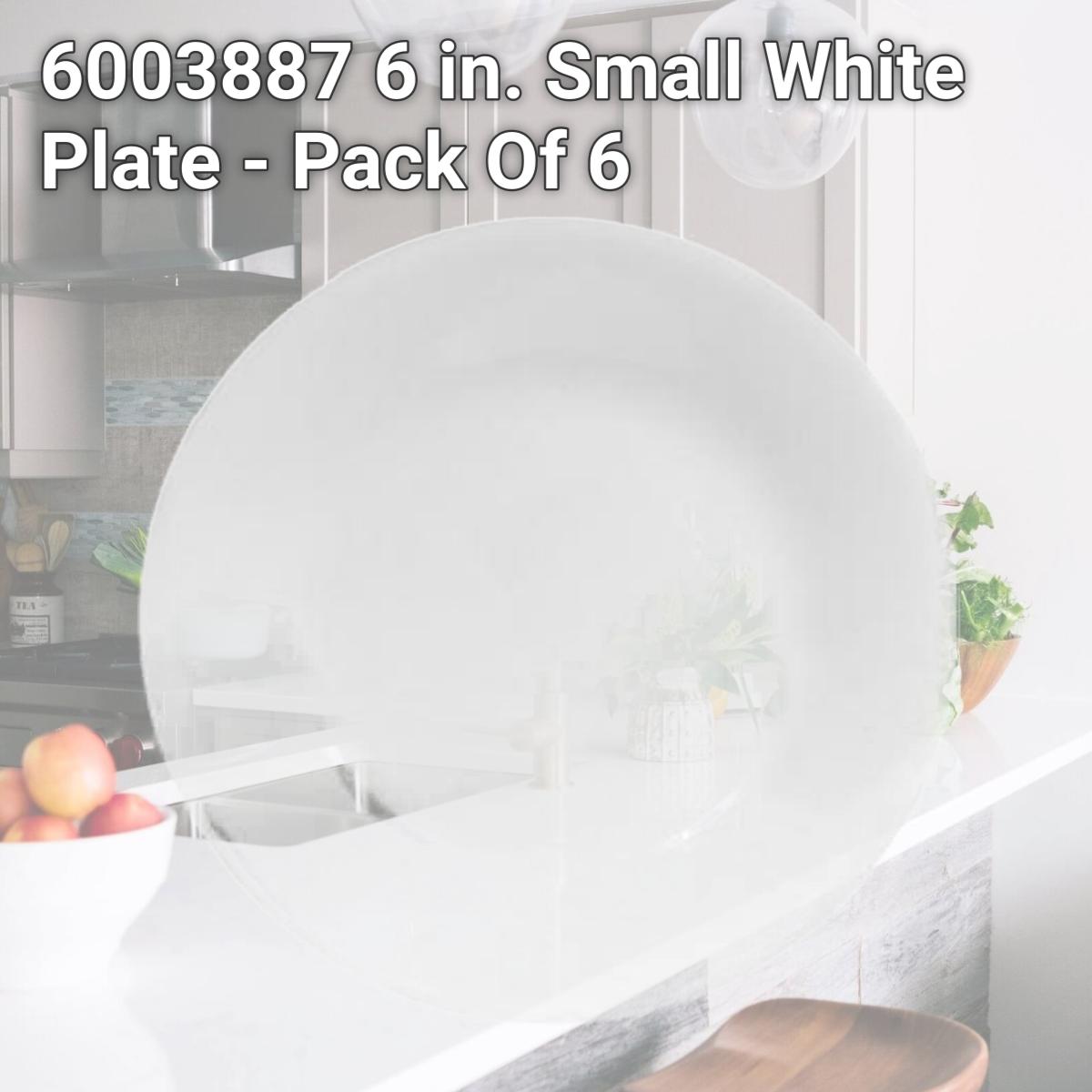 Picture of Correlle 6003887 6 in. Small White Plate - Pack Of 6