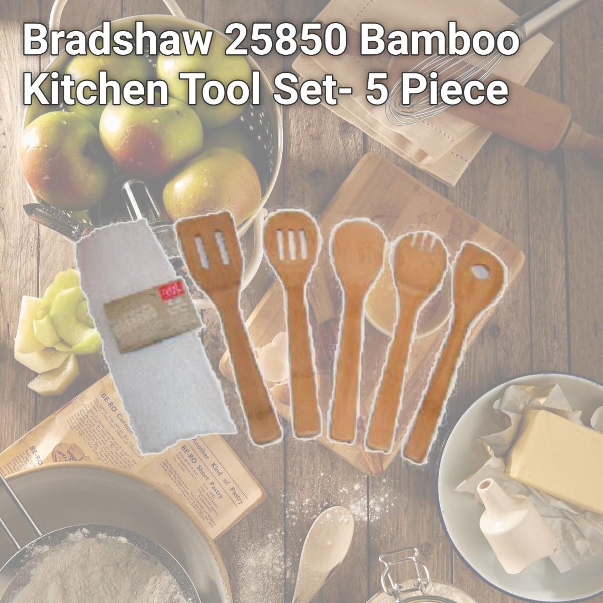 Picture of Bradshaw 25850 Bamboo Kitchen Tool Set- 5 Piece