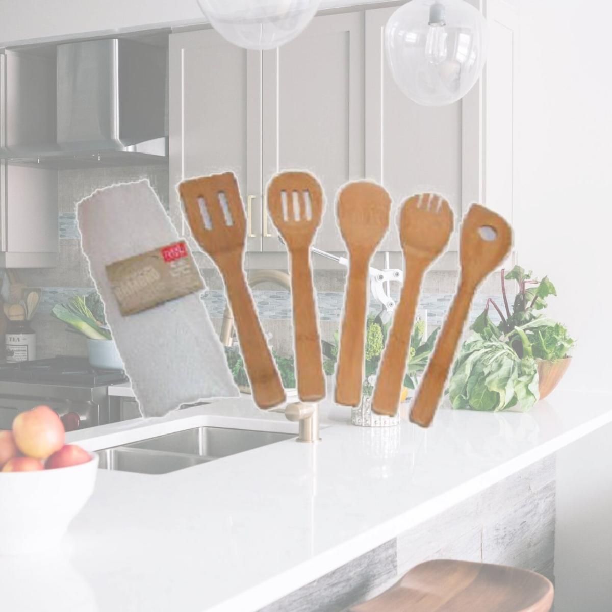 Picture of Bradshaw 25850 Bamboo Kitchen Tool Set- 5 Piece