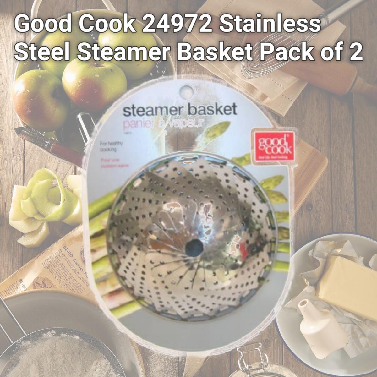 Picture of Good Cook 24972 Stainless Steel Steamer Basket Pack of 2