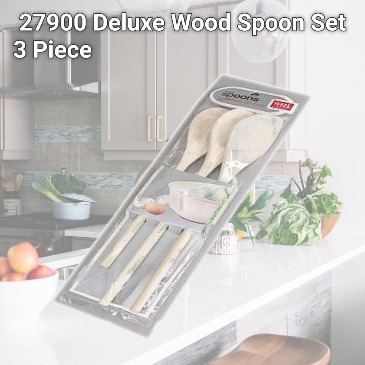 Picture of Good Cook 27900 Deluxe Wood Spoon Set  3 Piece 