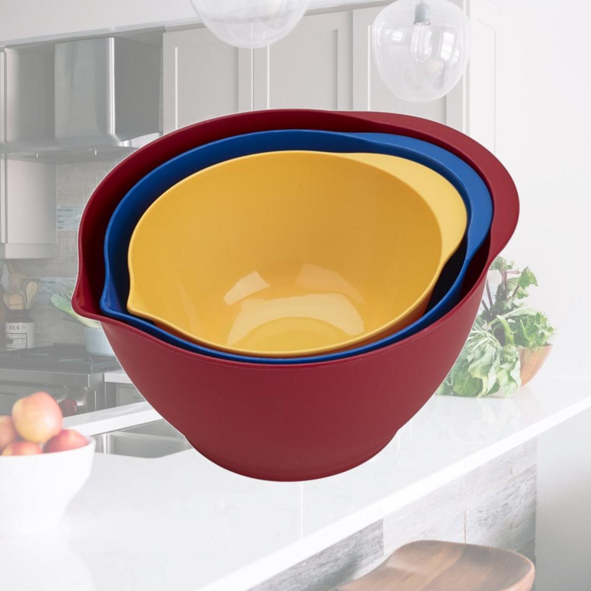 Picture of Good Cook 11620 Plastic Mixing Bowl Set- 3 Piece