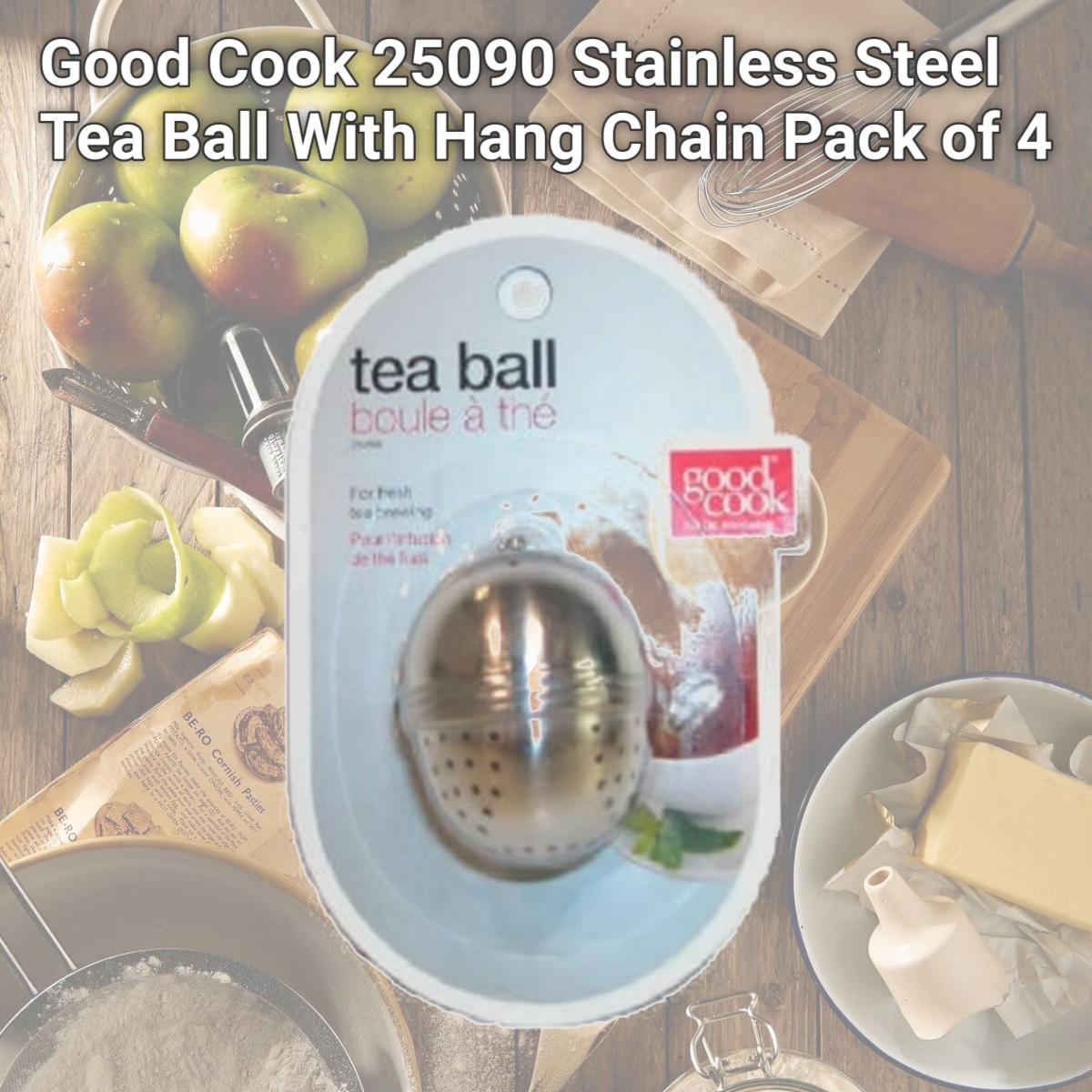 Picture of Good Cook 25090 Stainless Steel Tea Ball With Hang Chain Pack of 4
