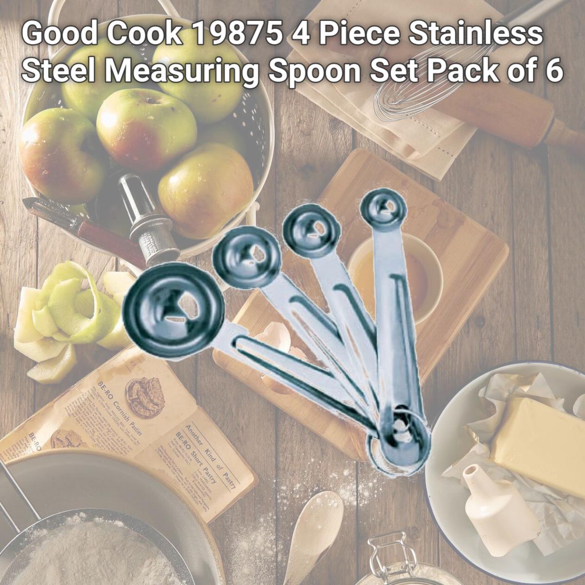 Picture of Good Cook 19875 4 Piece Stainless Steel Measuring Spoon Set Pack of 6