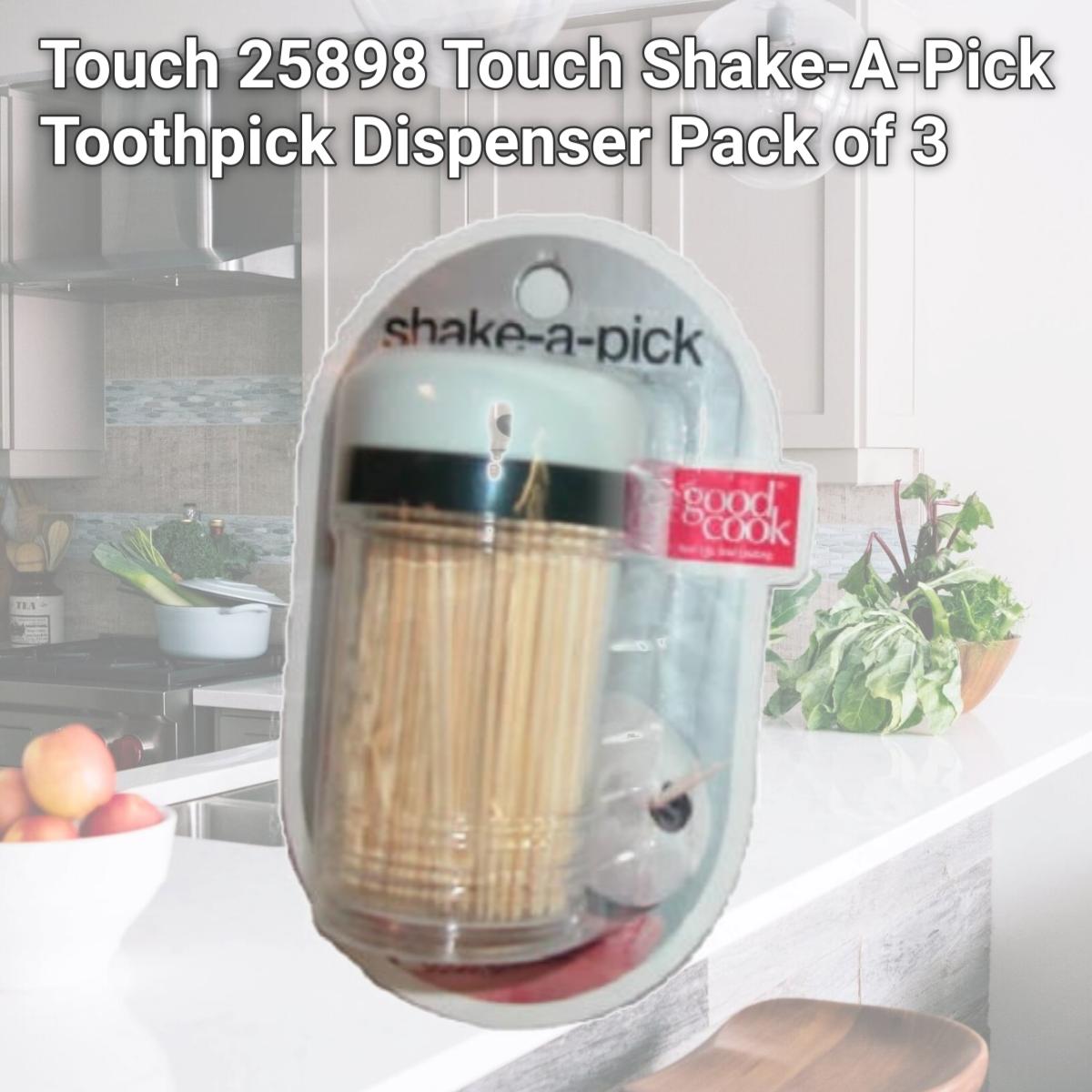 Picture of Touch 25898 Touch Shake-A-Pick Toothpick Dispenser Pack of 3
