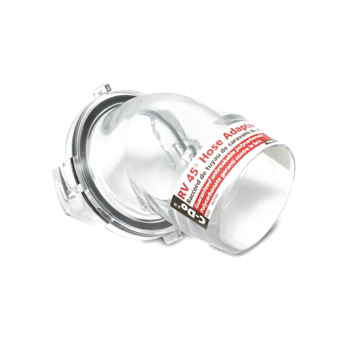 Picture of Camco 39432 45 Degree RV Sewer Hose Adapter - Clear