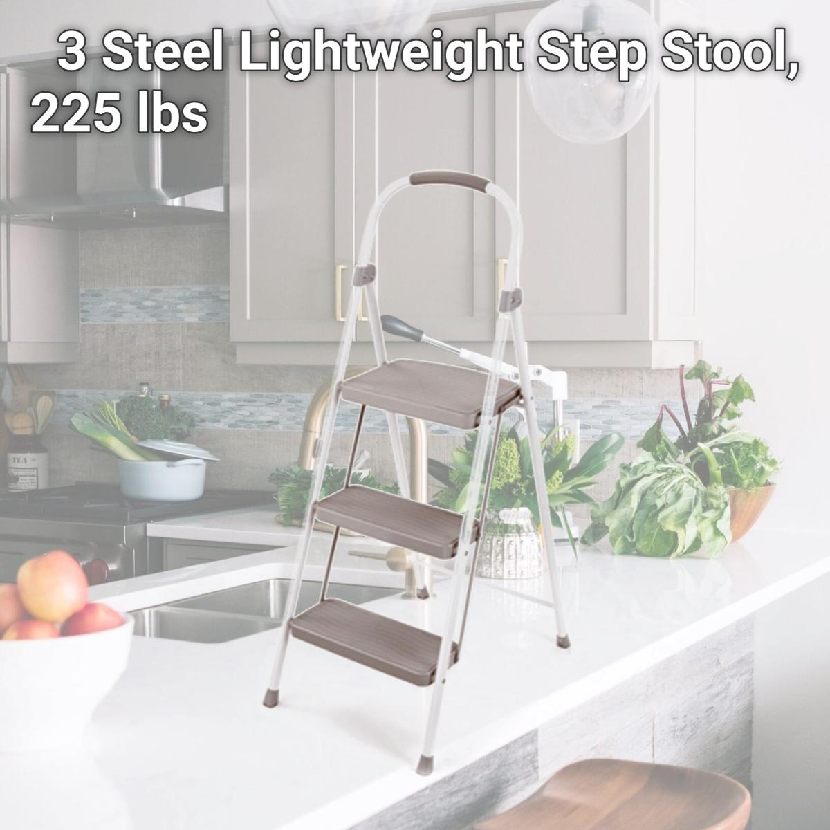 Picture of World Kitchen 205045 3 Steel Lightweight Step Stool, 225 lbs