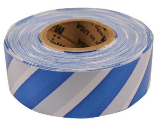 17065 Blu & Wht Strip Flag Tape