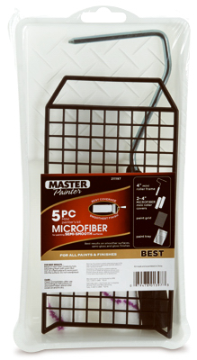 211197 Master Painter Microfiber Roller Paint Tray Set, 5 Piece