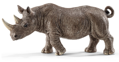 216386 Rhinoceros Figurine Toy Figure - Grey