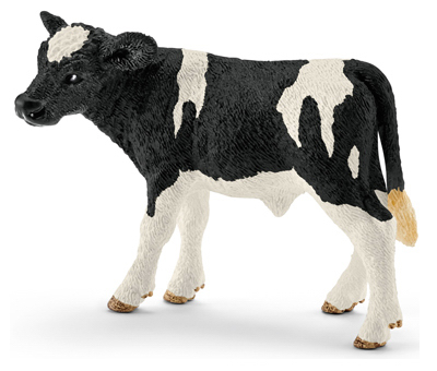 216398 Holstein Calf Toy Figure - Black & White