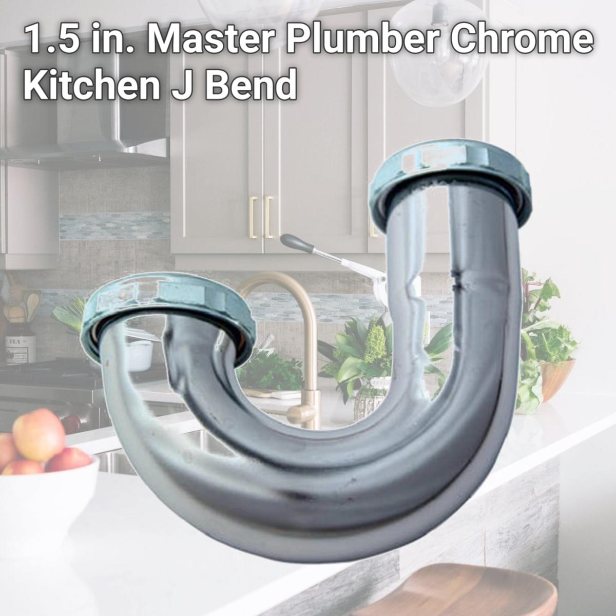Picture of Plumb Shop Div Brasscraft 219659 1.5 in. Master Plumber Chrome Kitchen J Bend